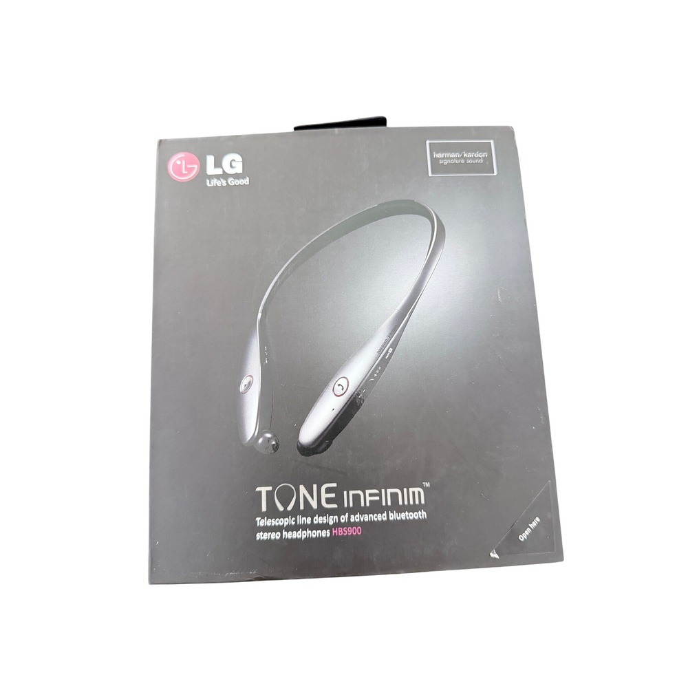 LG Tone Infinim HBS900 Bluetooth Headset Silver New Open Box